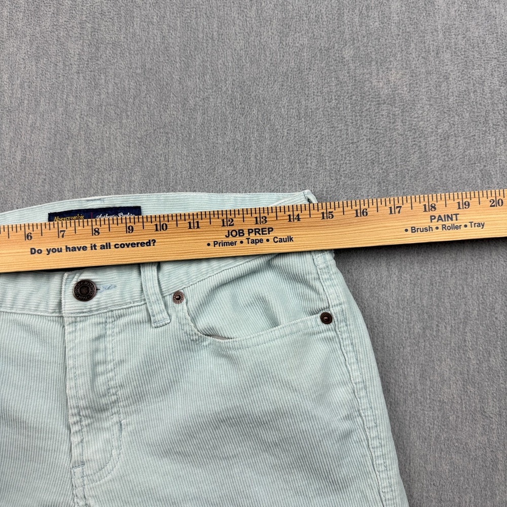 Abercrombie & Fitch‎ Pants Womens 6 Fits 29x31 Blue Corduroy Bootcut Flared Y2k - Picture 5 of 13